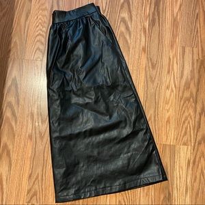 Pleather A-Line Skirt